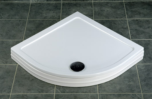 Unbranded EASYPLUMB 800x800x140 Quadrant Shower Tray Stone