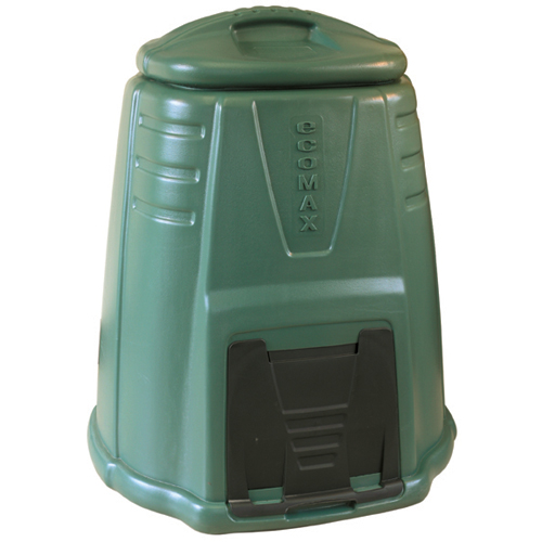 Ecomax Compost Bins easily and quickly recycle organic waste materials into rich  natural compost.