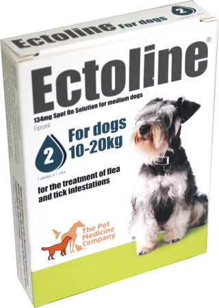 Unbranded Ectoline For Dogs spot-on solution 134mg: 2