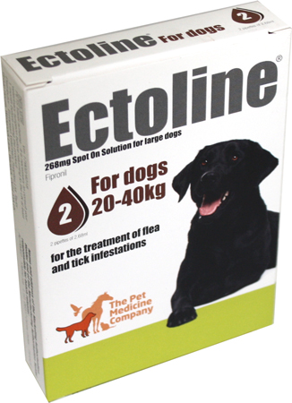 Ectoline For Dogs spot-on solution 268mg: 2 pipettes: Express Chemist offer fast delivery and friendly, reliable service. Buy Ectoline For Dogs spot-on solution 268mg: 2 pipettes online from Express Chemist today!