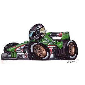 Unbranded Eddie Irvine/Jaguar F1 - Green Kids T-shirt