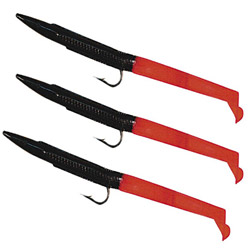Unbranded Eddystone Eels - Black with red tail