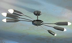 Edison Six Way Ceiling Light