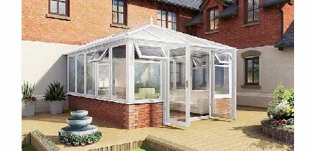 Unbranded Edwardian Dwarf Wall Large Conservatory - White