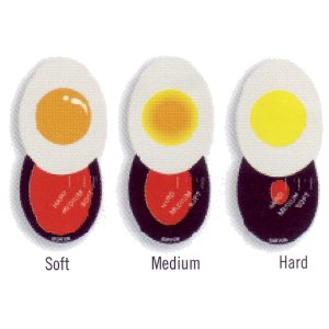 Just drop the Egg Perfect timer in with your eggs and it will change colour to let you know if it