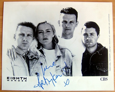 EIGHTH WONDER PROMO 10 x 8 SIGNED BY PATSY KENSIT