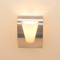 Elam Framed Glass Wall Light Satin Chrome Finish
