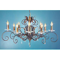 Unbranded ELAML10 B/G - 10 Light Bronze and Gold Hanging Light