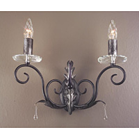 Unbranded ELAML2 B/S - Black and Silver Wall Light