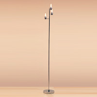 Elan 3 Light Glass Cylinder Floor Lamp Polished Chrome Finish