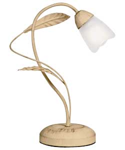 Unbranded Elana Brushed Gold Table Lamp - Cream