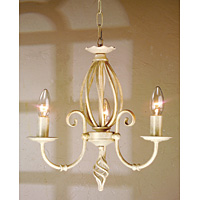 Unbranded ELART3/IVG - 3 Light Ivory and Gold Hanging Light