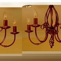 Unbranded ELART5/BRA - 5 Light Aged Brass Ceiling Light