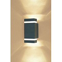 Unbranded ELAZ/LE2 - 2 Light Dark Grey Outdoor Wall Light