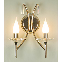 Unbranded ELBATH/BR2 - 2 Light Chrome Bathroom Wall Light