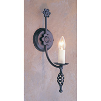 Unbranded ELBY1 - 1 Light Black Wall Light