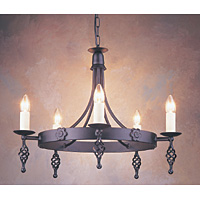 Unbranded ELBY5 - 5 Light Black Hanging Light