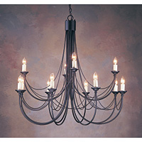 Unbranded ELCB12 - 12 Light Black Hanging Light