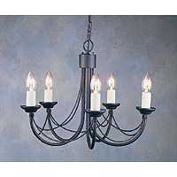 Unbranded ELCB5 - 5 Light Black Hanging Light