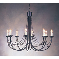 Unbranded ELCB8 - 8 Light Black Hanging Light