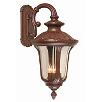 Unbranded ELCC2/L - Large Rusty Bronze Patina Outdoor Wall Light