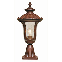Unbranded ELCC3/S - Small Rusty Bronze Patina Outdoor Pedestal Light