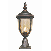 Unbranded ELCL3/M - Medium Weathered Bronze Patina Outdoor Pedestal Light