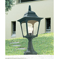Unbranded ELCP4 - Black Outdoor Pedestal Light