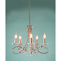 Unbranded ELCRT5 - 5 Light Silver/Gold Patina Hanging Light