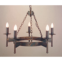 Unbranded ELCW5 - 5 Light Old Bronze Hanging Light