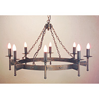 Unbranded ELCW8 - 8 Light Old Bronze Hanging Light