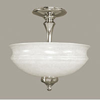 Unbranded ELDC/SF - Polished Nickel Semi Flush Light