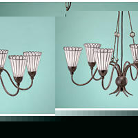 Unbranded ELDW6 - 6 Light Wrought Iron Ceiling Light