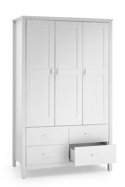Unbranded Eleanor 3 Door Wardrobe - Opal White