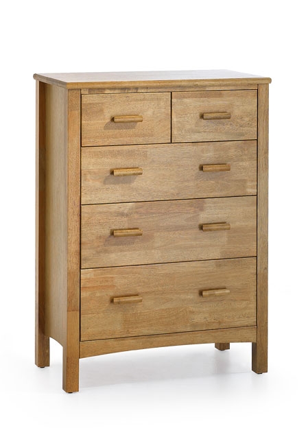 Unbranded Eleanor 5 Drawer Chest of Drawers - Honey Oak