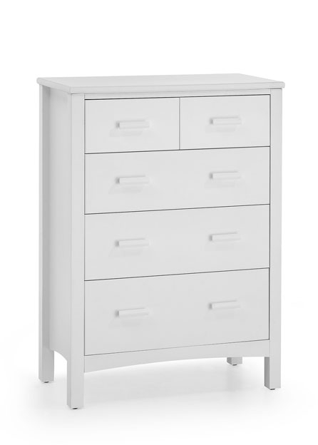 Unbranded Eleanor 5 Drawer Chest of Drawers - Opal White