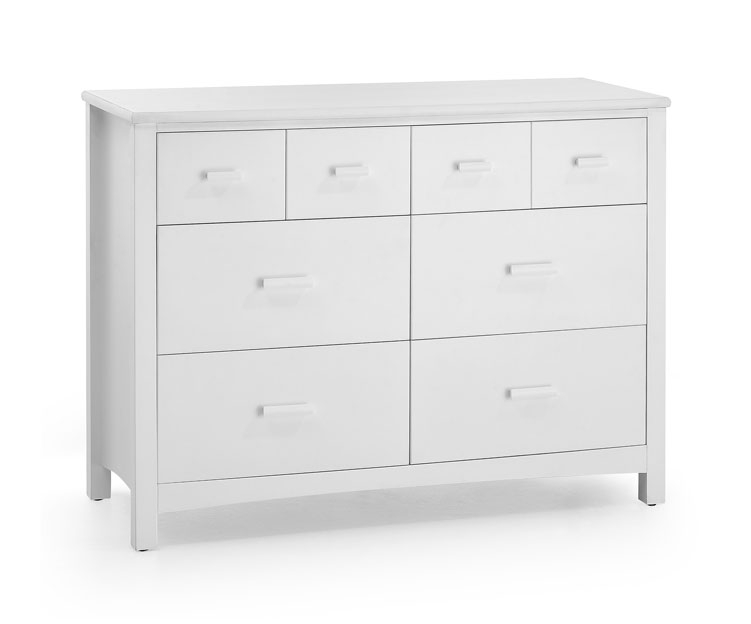 Unbranded Eleanor 8 Drawer Chest of Drawers - Opal White