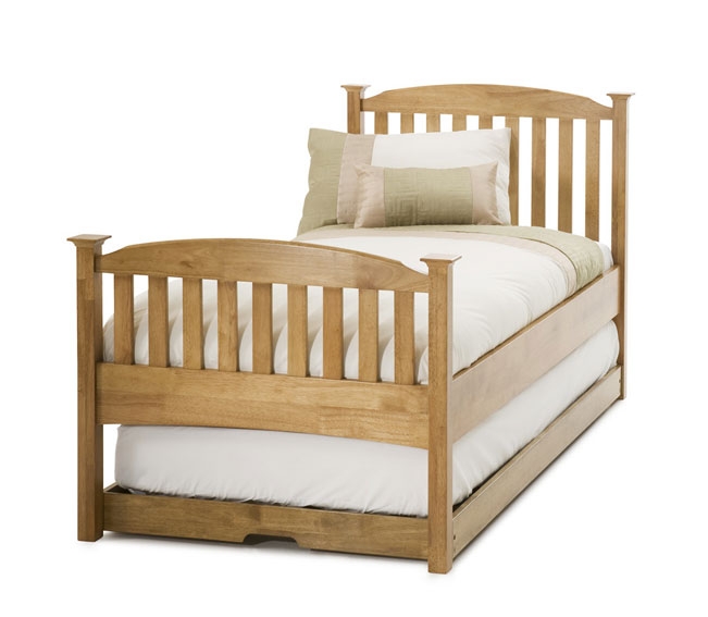 Unbranded Eleanor Guest Bed with Trundle Bed - Honey Oak