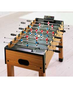 Includes 4 balls. Pre-assembled players and electr