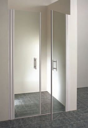 Elegance Double-entry Semi Frameless Shower Door with Anticalc
