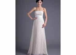 Unbranded Elegant A-line Strapless Backless Floor-length