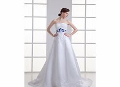 Unbranded Elegant A-line Strapless Beaded Cathedral Train