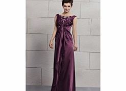 Unbranded Elegant Bateau Sleeveless Stretch satin Evening