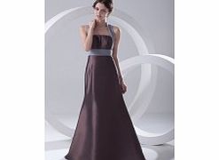 Unbranded Elegant Halter Bridesmaids Wedding Party Brown