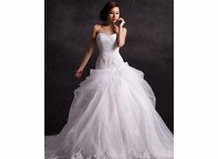 Unbranded Elegant Luxurious Strapless Sweetheart Organza