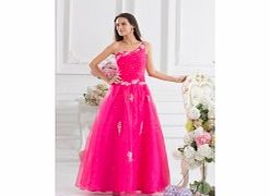 Unbranded Elegant One Shoulder Sloping shoulder Organza