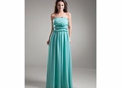 Unbranded Elegant Strapless Bridesmaids Wedding Party Green