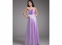 Unbranded Elegant Strapless Bridesmaids Wedding Party Lilac