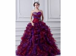 Unbranded Elegant Strapless Prom Dresses Prom Party Burgundy