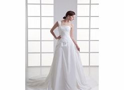 Unbranded Elegant Taffeta Wedding Dresses White